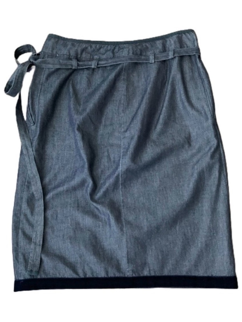 Miu Miu Denim / Jean Skirt with Velvet Trim